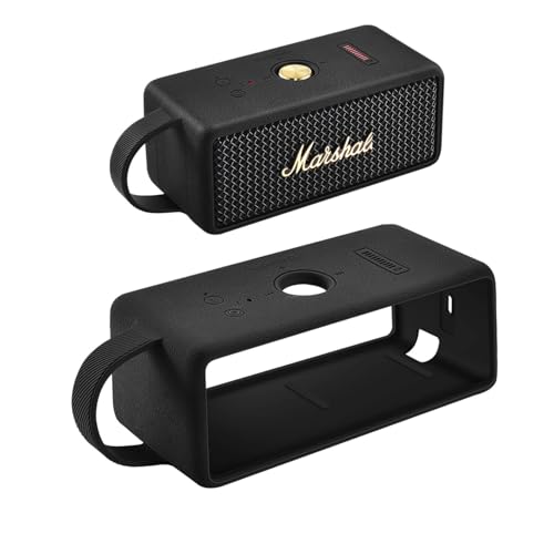 マーシャル オーディオ ソフト保護ケース Emberton Bluetooth IIIオーディオ ポータブル シリコンカバー ソフトケース - キャリー トラベルバッグ (Emberton III ブラック)