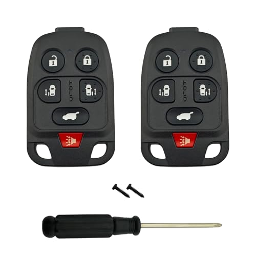 Coque de clé pour Honda Odyssey boîtier rigide anti usure 6 boutons x2