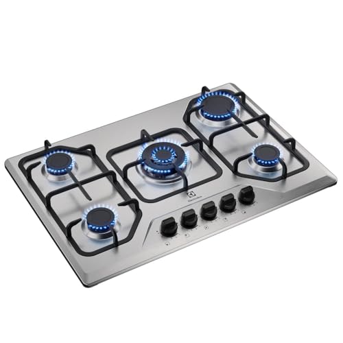 Electrolux Cooktop 5 Bocas a Gás Electrolux Inox Experience Multi Chama e Grade Ferro Fundido (KE5XC) Bivolt