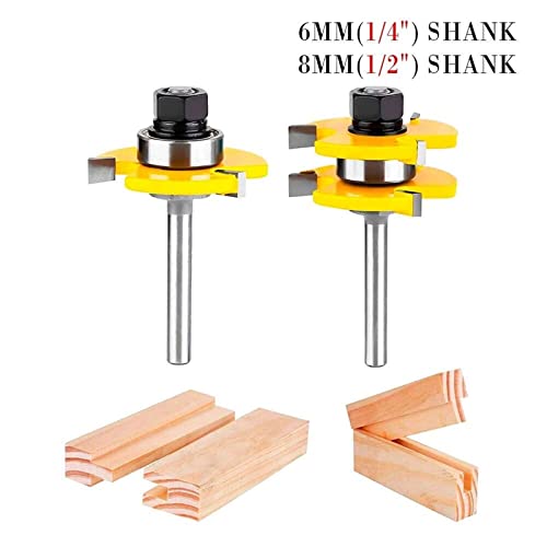 Jeu de mèches à rainure 6.35mm pour un assemblage de parquet parfait
