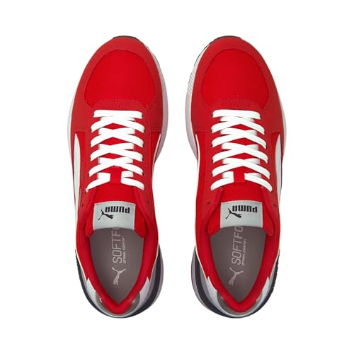 Image of Puma Unisex-Adult Graviton High Risk Red White-Glacial Blue Black-Dark Shadow Running Shoe - 5 UK (38073809)