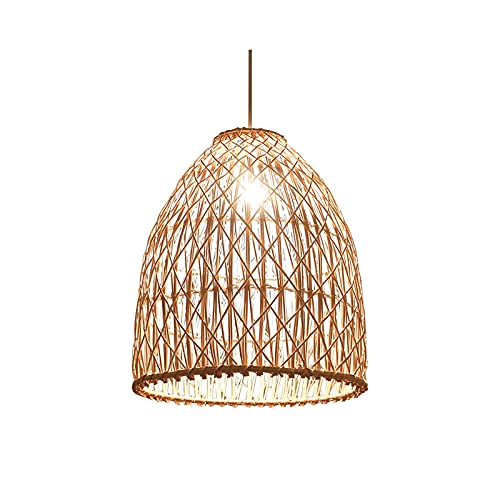 Suspension bambou tissé créatif moderne style cage d'architecte
