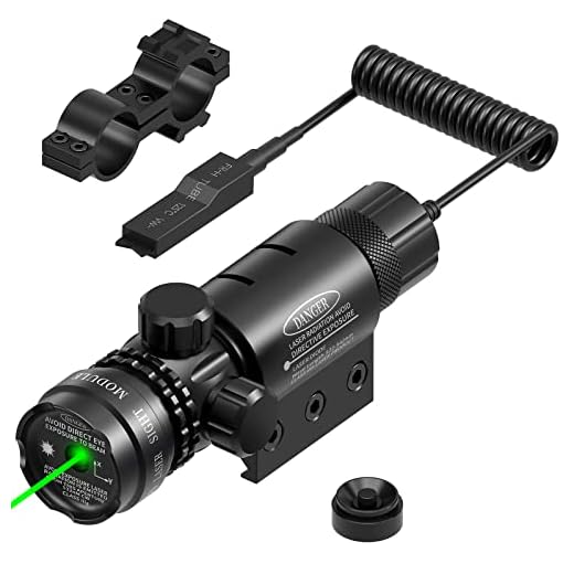 Feyachi Green Laser Sight with Picatinny Rail Mount - Include Barrel Mount Cable Switch