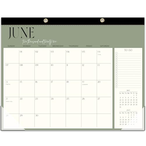 Guasslee Large Desk Calendar 2026-2027 19-Month Large Hanging Desk/Wall Calendar From 2026 June-2027 December 17 X 22 School Year Monthly Planner With Thick Paper For Office Home School Organizing