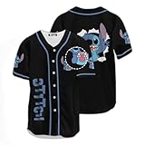 Graphic Baseball Jersey Shirt, Cute Cartoon Movie Character Baseball Shirt Gift for Men Women, Funny Baseball Jersey (Large)