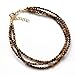 Gempires Tiger Eye Beaded Bracelets Multi Strand Gemstone Jewelry Hypoallergenic 8 Inch Gold Plated Lightweight Trendy Western Jewerly For Women