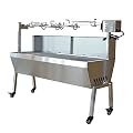 PreAsion Rotisserie Grill Roaster 46 Inch Pig Grill Roaster Stainless Steel BBQ Charcoal Spit Electric Rotating Grill Lamb Spit Roaster 66lbs Capacity with Back Cover Guard