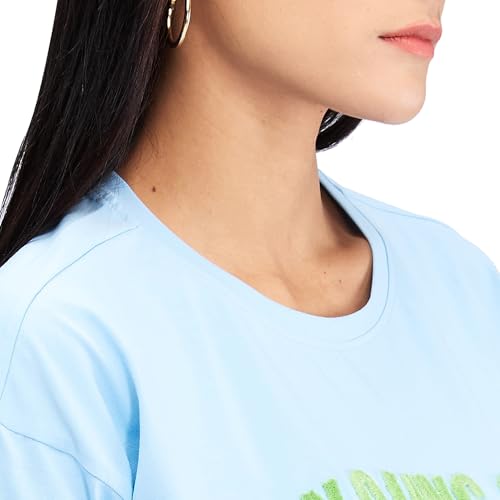 Image of Spykar Women's Letter Print Boxy Tshirt