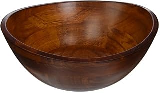 Lipper International 293 Cherry Finished Wavy Rim Serving Bowl for Fruits or Salads