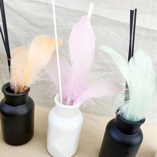 Plumas para manualidades de ganso naturales LKXHarleya rosas de 15-20 cm sin imperfecciones 8