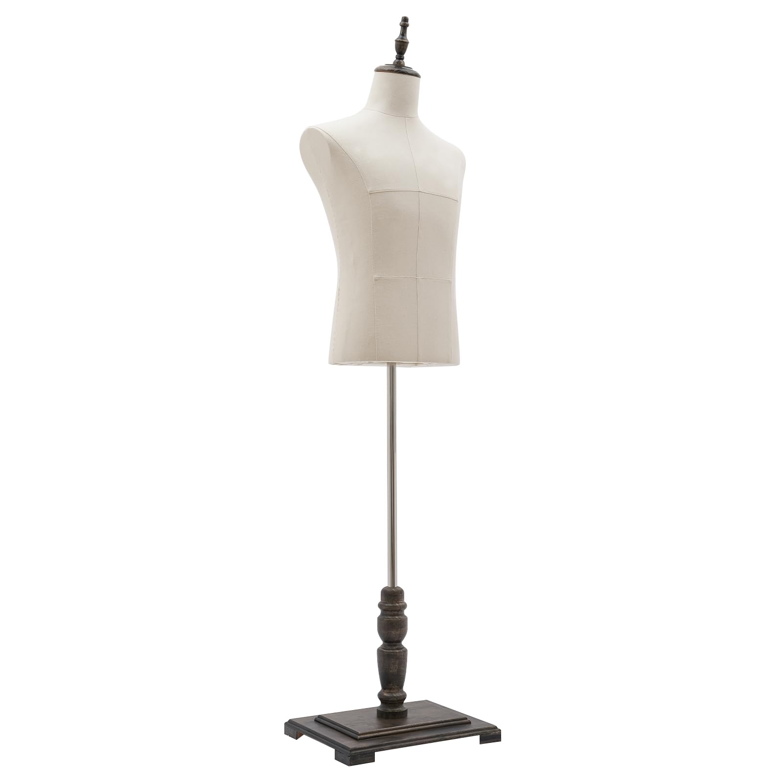 Modello manichino maschile beige con supporto, altezza regolabile, per negozi di abbigliamento, vetrine, centri commerciali 40 x 30 x 180 cm