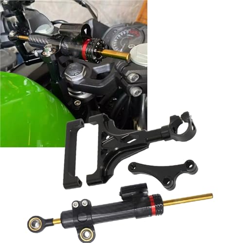 Support aluminium d'amortisseur de direction noir pour Kawasaki Z1000 ABS