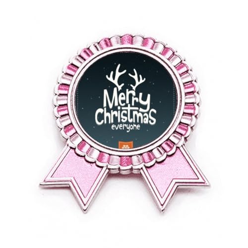 Broche broche rose médaille de prix en métal Joyeux Noël renne dessin animé