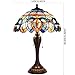 WERFACTORY Table Lamp Base Replacement Only, Wide 6.5 Height 24 Inch, Fit for 12, 14, 16, 18 Inch Tiffany Style Stained Glass Lampshade, Dark Bronze Finish, Resin, Pull Chain Switch