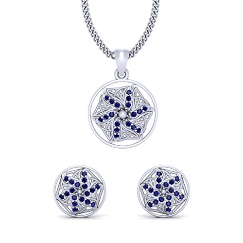 Juego de colgante de boda de plata de ley para regalo romántico con pendientes de malla floral