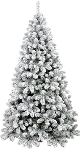 Albero di natale INNEVATO 150/180/210/230/270CM SUPERFOLTO...