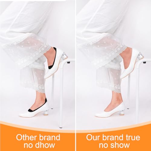 Image of Molain Thin No Show Socks Women 5-12, 6 Pairs Low Cut Liner Non Slip Socks for Women Footies Invisible Socks(Skin Color, Black)