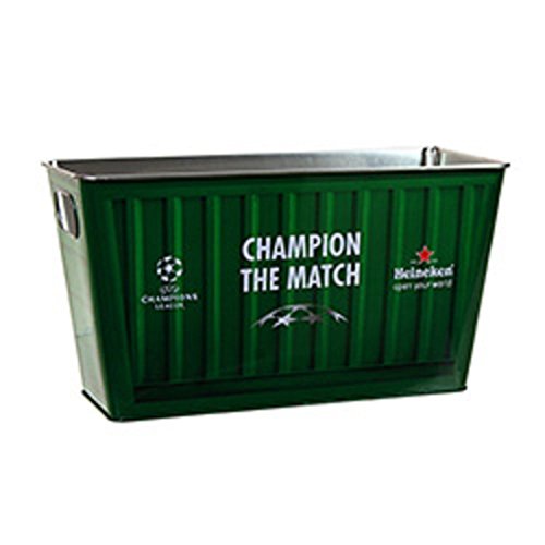 Heineken Green Painted Metal Rectangular Beer Ice Bucket