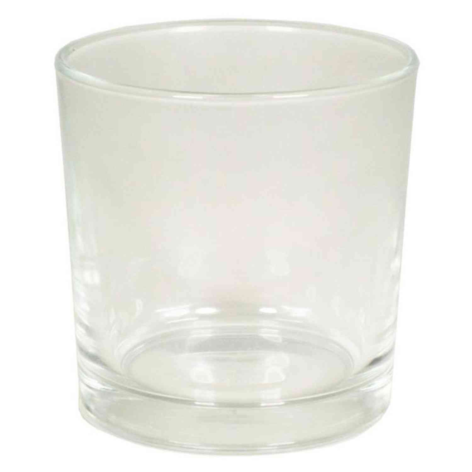INNA-Glas Planter of glass BRIAN, cylinder/round, clear, 4.7"/12cm, Ø4.7/11,5cm - Glass jardiniere/Flower vase