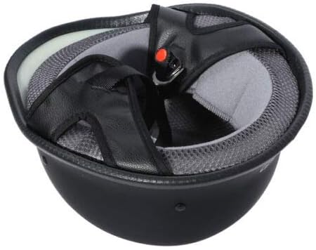 TCT-MT DOT Helmet German Motorcycle Dirt Bike Open Face Chopper Cruiser Biker Helmet (Adult Large, Matte Black)