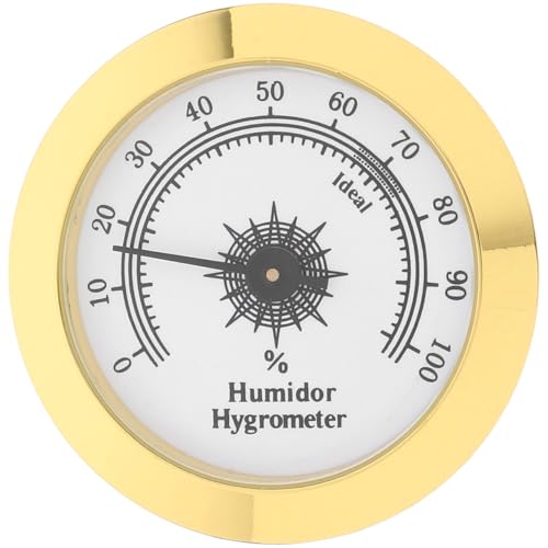 Cabilock Runder Analog Hygrometer Für Feuchtigkeitsüberwachung in Tee-boxen Präzises Messgerät Für Optimale Lagerbedingungen Elegantes Design Für Humidor Und Gewächshaus
