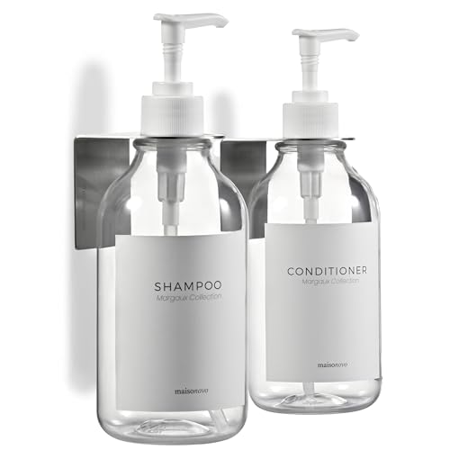 MaisoNovo dual shampoo dispenser set, wall mount
