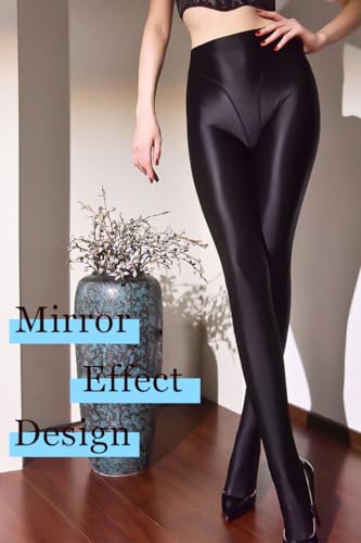 RUIBAVYA Glossy Tights for Women 70D Shiny High Waist Pantyhose Sexy Toghts Footed Leggings Semi Opaque Dance Tights3