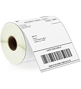 BETCKEY - 4" X 6.5" (102 Mm X 165 Mm) Large Shipping Labels & Multipurpose Compatible With Zebra & Rollo Label Printer,Premium Adhesive & Perforated [10 Rolls, 2500 Labels