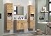 Produktbild trendteam smart living - Haven - Badmöbel-Set - Eiche - (BxHxT) 142 x 133 x 40 cm - Waschbeckenschrank hängend inklusive Keramik-Einsatzwaschbecken 2 Hochschränke 1 Spiegel