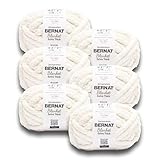 Bernat Extra Thick Vintage White Yarn - 6 Pack of 1200 g / 42.36 oz Total - 100% Polyester - #7 Jumbo - 144 Yards - Chunky Yarn for Hand Knitting/Crochet