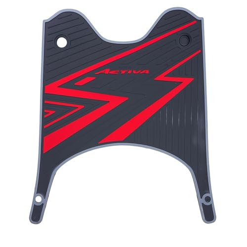 Image of DEEPON Scooter Floor Mat | Activa 6G Red Custom Fit | Waterproof Anti Slip Rubber Footboard Mat for Activa 6G All Weather Protection