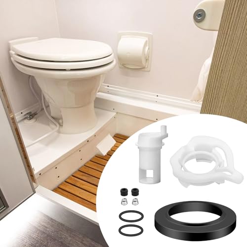 Image of Linkstyle 42049 Water Valve Replacement Kit Compatible with RV Toilet Thetford Aqua Magic Style II with Closet Flange Seal