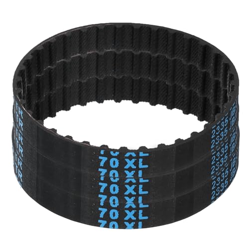QUARKZMAN 3 Stück 70XL037 Zahnriemen Gummizahnriemen Keilriemen 35 Zähne 0,37 Breite 0,20 Steigung Gummi Zahnriemen Antriebsriemen Synchron Zahnriemen Schwarz