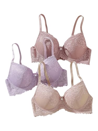 Soutien-gorge à armatures en dentelle florale d'une élégance rare et finitions festonnées