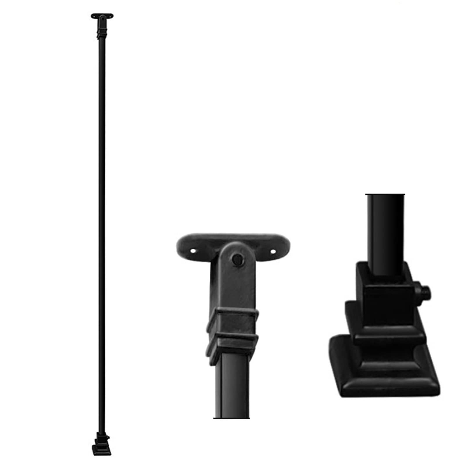 GLDYTVF Stair Handrail Railing Spindle Post Kit - Floor Mount Baluster Pillar, Adjustable Height 75cm (29.5in) - Easy Installation for Porches & Decks