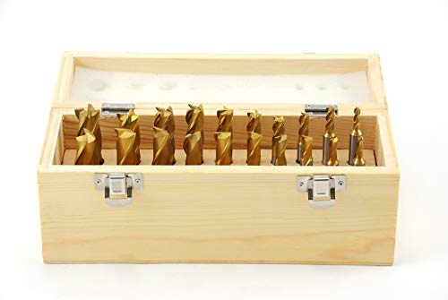 Image of Shars 3 /16 inch -3 /4 inch (20 PCS) HSS Tin Coated (2 & 4 Flute) Single End Mill Set 404-5901#