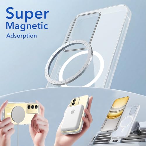 Image of Jkobi Lifetime Anti-Yellow MagSafe Compatible Clear Back Cover Case for Realme 14X (Sleek Hard Crystal | Shockproof and Camera Protection)