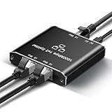 LAN ハブ 1入力2出力 LAN 分配器 RJ45 高速1000Mbps スイッチングハブ 3ポート LANケーブル 分岐 二股 Cat5/Cat5e/Cat6/Cat7/Cat8対応 ネットワーク拡張 有線LAN中継器 2台同時使用 LANケーブル付属