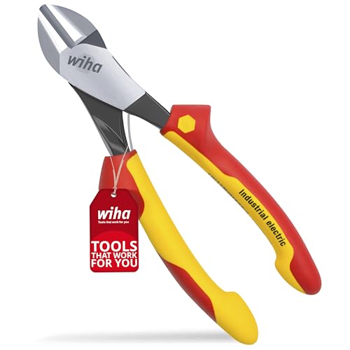 Wiha VDE Kraftseitenschneider Industrial electric mit DynamicJoint® 160 mm I VDE-Seitenschneider mit ein- und ausschaltbarer Öffnungsfeder (41330)