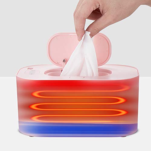 ZENGQIANGLEIJING Limpie el dispensador de toallitas en húmedo y del bebé, limpie la Mama se Puede Usar en el vehículo y en el hogar, la Pantalla de Temperatura en Tiempo Real (Color : Red)