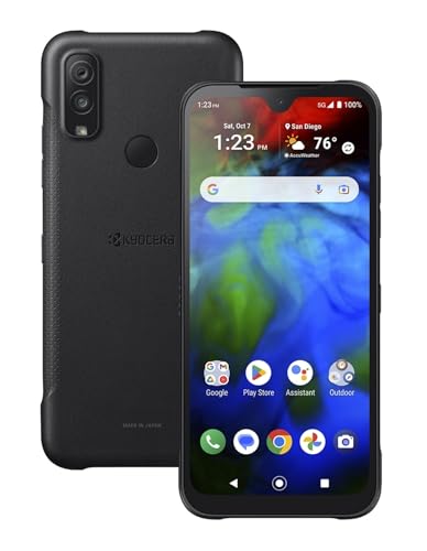 KYOCERA DuraSport 5G C6931 Carrier Unlocked Rugged Smartphone, Black, 6.1' Display, 48MP Camera, Waterproof, Dustproof, Drop Rated