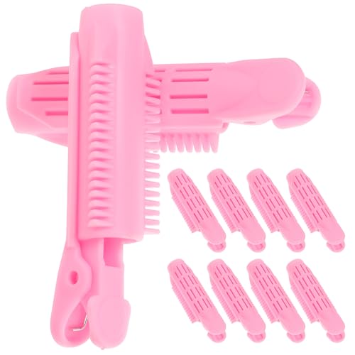 Pinzas de pelo rosa para volumen y peinados de mujer, 10 piezas de plástico cómodas