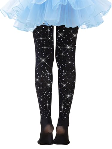 FANCAME Girls Dance Tights with Rhinestone Ultra Soft Dance Tights for Ballet Soft Glitter Stockings3