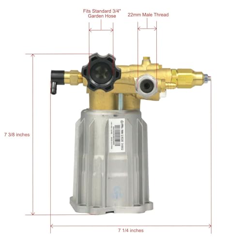 Genuine OEM Annovi Reverberi 3000 PSI Pump for Pressure Washer fits Brute 020303-02, 020303-03