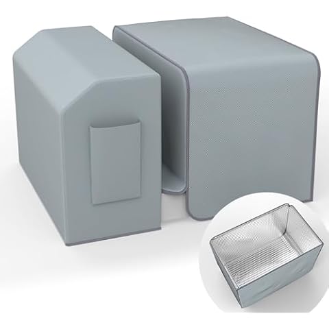 Memrita Window Air Conditioner Cover Kit for U-Shape Window AC,Magnetic Easy Install,2 Covers for Outdoor and Indoor Unit,3 Layers Insulated Outside Cover,Full Covered Indoor Cover Block Cold Draft Cover