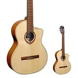 Violão Eletroacústico Lâg Tramontane Clássico Cutaway OC88CE Natural Satin Nylon Tampo Spruce Maciço Corpo Khaya Africano Fundo e Laterais Khaya Escala Brown BrankoWood Preamp Stage