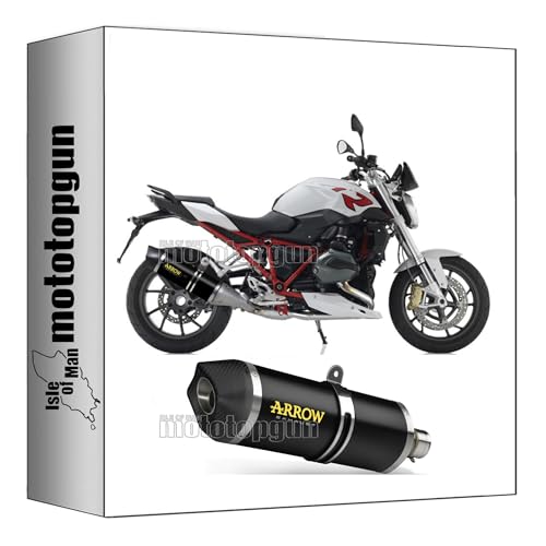 Tubo de escape Arrow Maxi Race-Tech de aluminio negro para BMW R1200 R 2015 2016