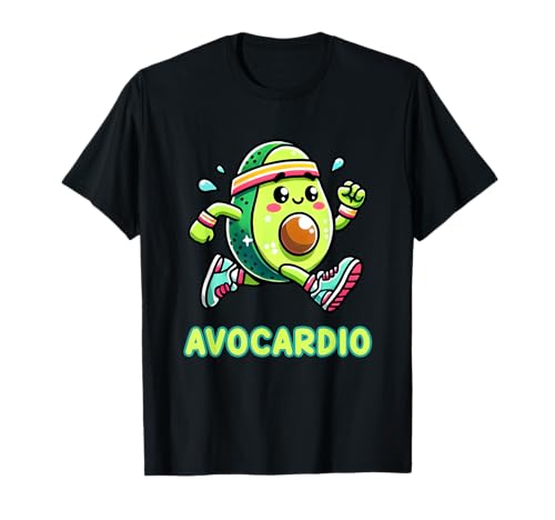 Divertido aguacate para correr, fitness, ejercicio, cardio, regalo para hombres y mujeres Camiseta