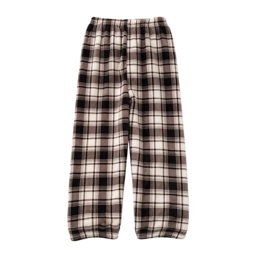 MESSIYO Woman Casual Plaid Y2K Pants Goth Flannel Pajama Brown - image 4