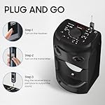 Wireless Microphone, UHF Dual Wireless Metal Dynamic Microphone System with Rechargeable Receiver, Suitable for Karaoke Singing, Weddings DJ、 Party, Speech, Church, Classroom use, 200 feet - Image 5